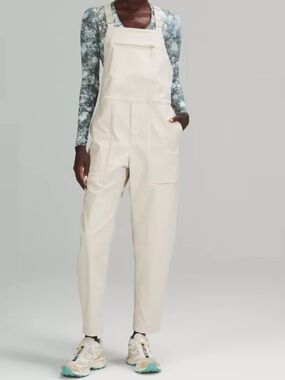 Lululemon Lab Women’s Overalls Muslin Light Beige Size Small Rare HTF